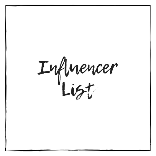 Influencer List(Customized)